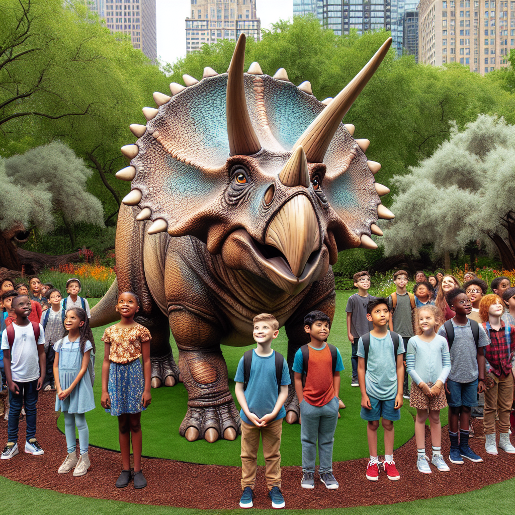 Rodzice oniemieli, gdy dzieci zobaczyły tego dinozaura – Triceratops jak żywy!